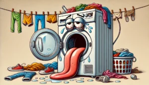 Zmęczona suszarka do ubrań